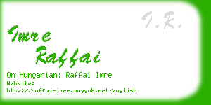 imre raffai business card